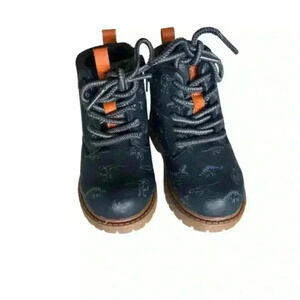 NWOB Carter Dinosaur Boots Navy and Orange Size 6